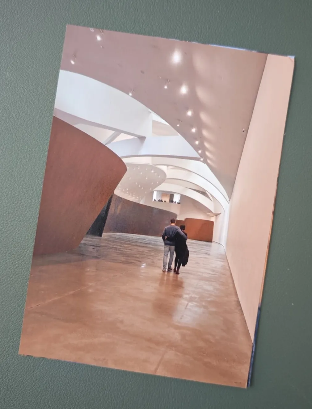 A physical Latente print showing a museum hallway.